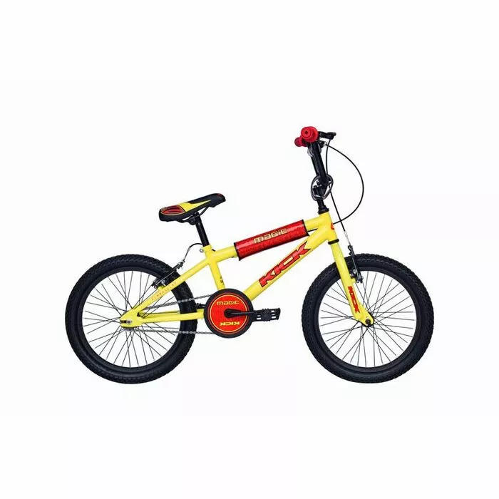 Vélo BMX Kick Enfant 18 Pouces Jaune 3 Vélo BMX Kick Enfant 18 Pouces Jaune